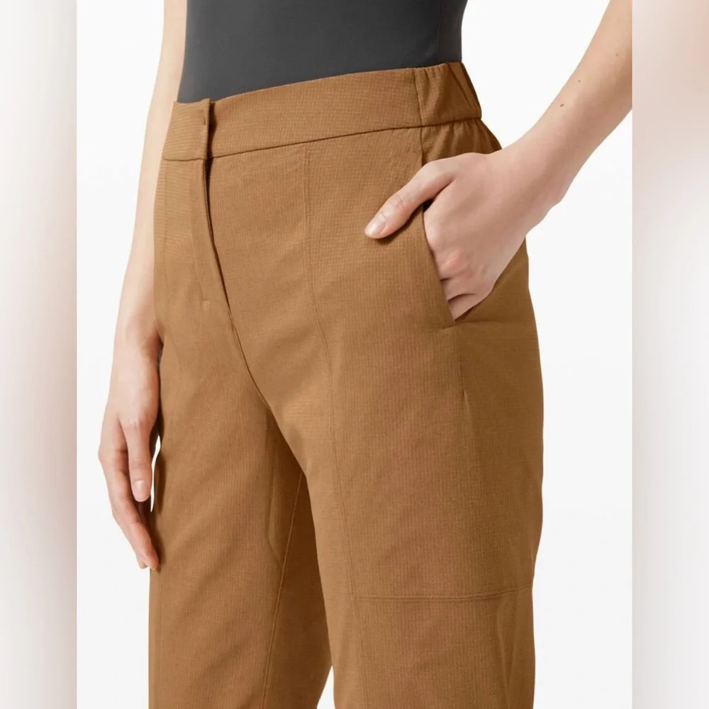 Lululemon Dynamic Days High Rise 7/8 Trouser Pants In Saddle Brown Size 4
